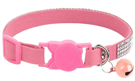 Prabangus Atsegamas Antkaklis Katėms su Kristalais